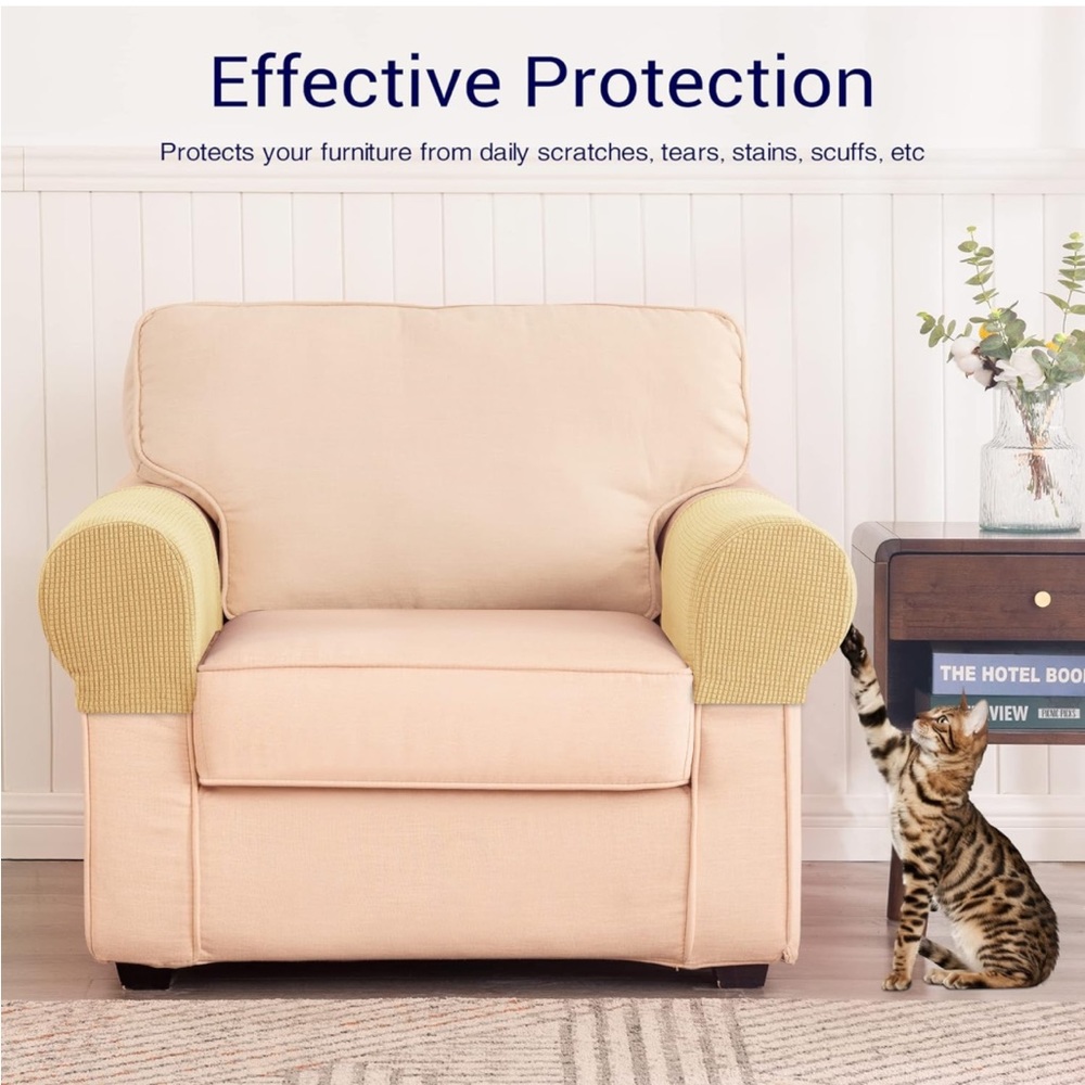 subrtex Stretch Armrest Covers Spandex Arm Covers